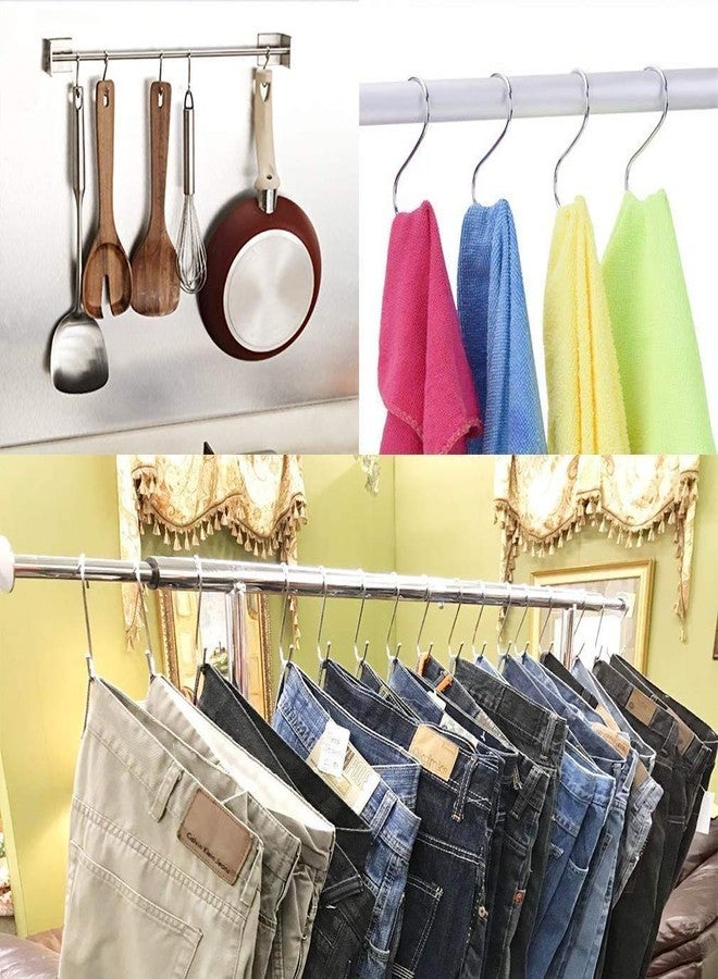 INKULTURE Heavy Duty Stainless Steel Hanging S Hooks | Silver | 12 Pcs - Image 5